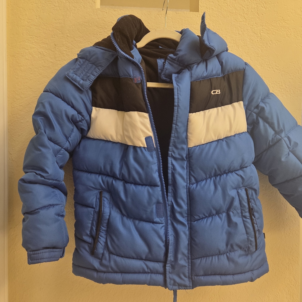 CB Kids Blue and White Puffer Jacket